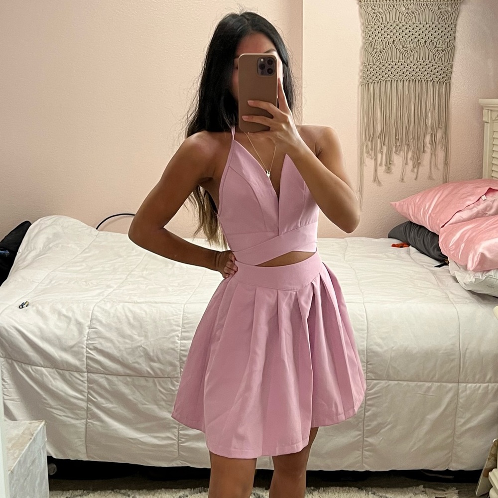 Shein Two Piece Halter & Tennis Skirt Set
